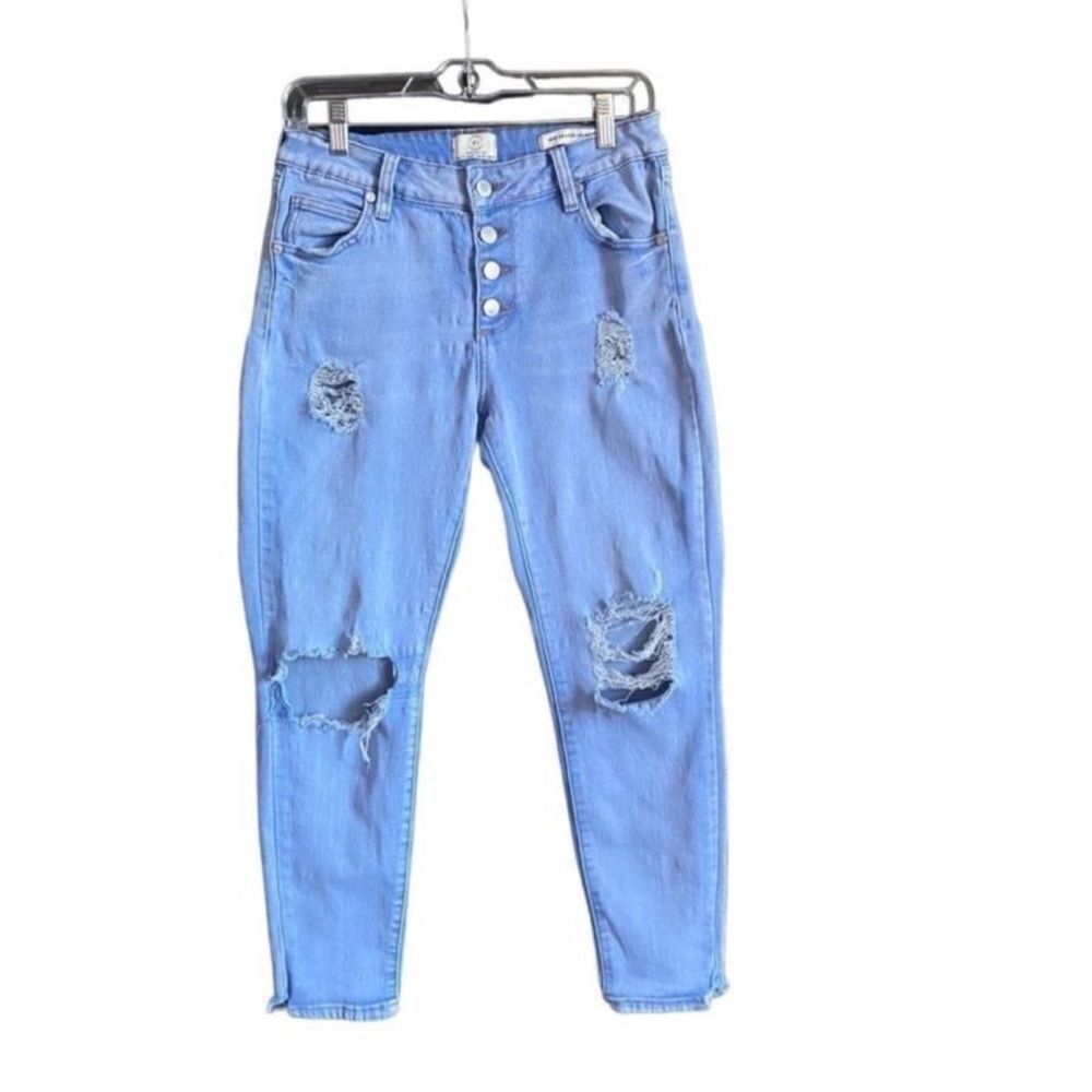 Cotton On Mid Grazer Skinny Jeans with Exposed Button Fly. Size 8.